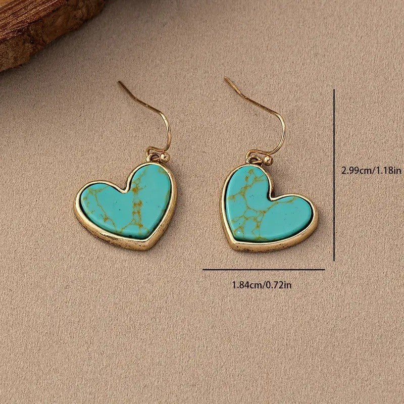 Turquoise Love Earrings