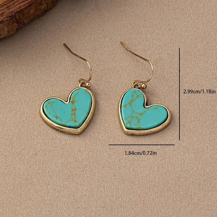 Turquoise Love Earrings