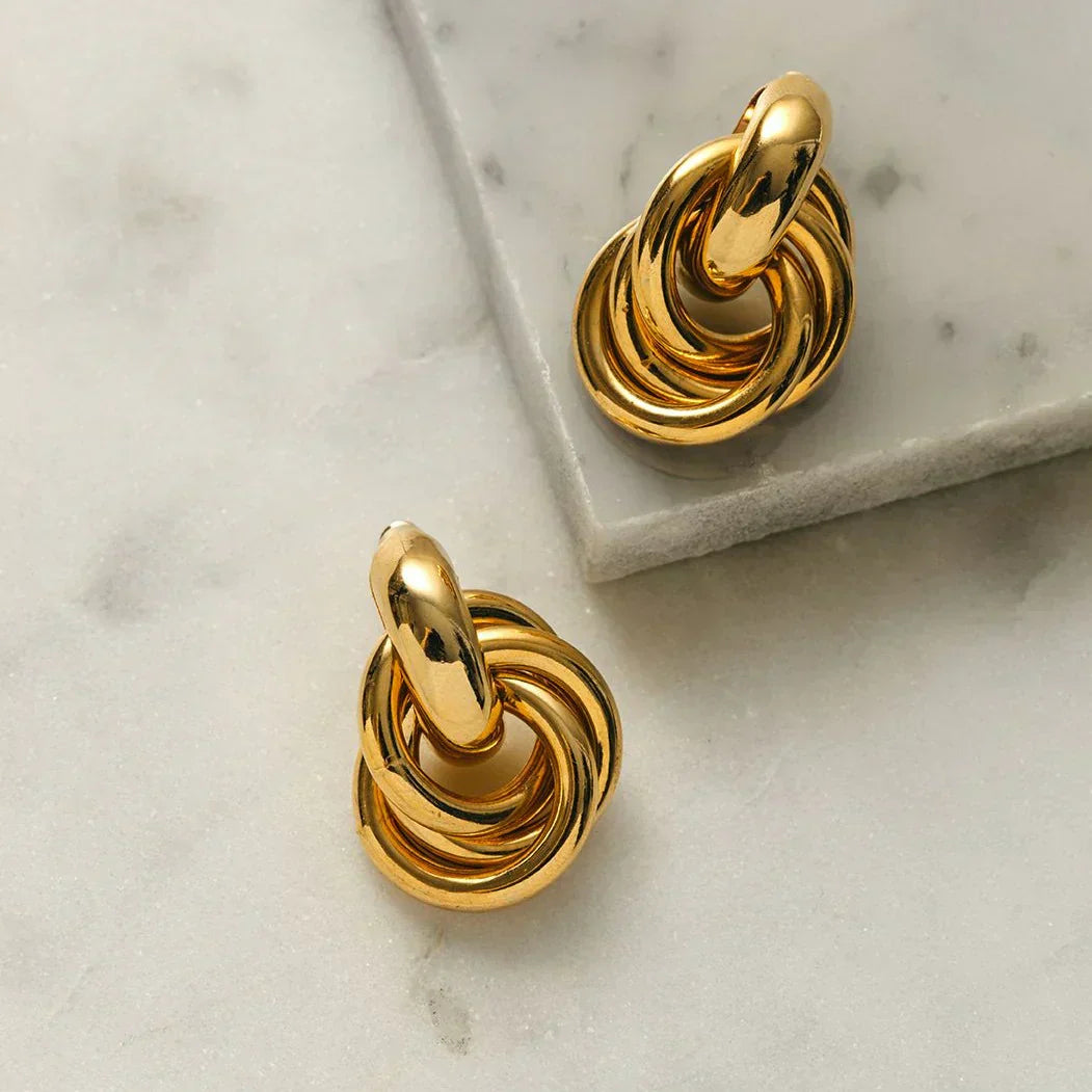 Woven Earrings | Gold