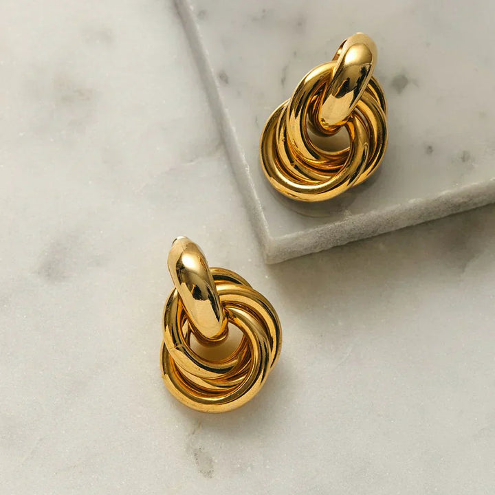 Woven Earrings | Gold
