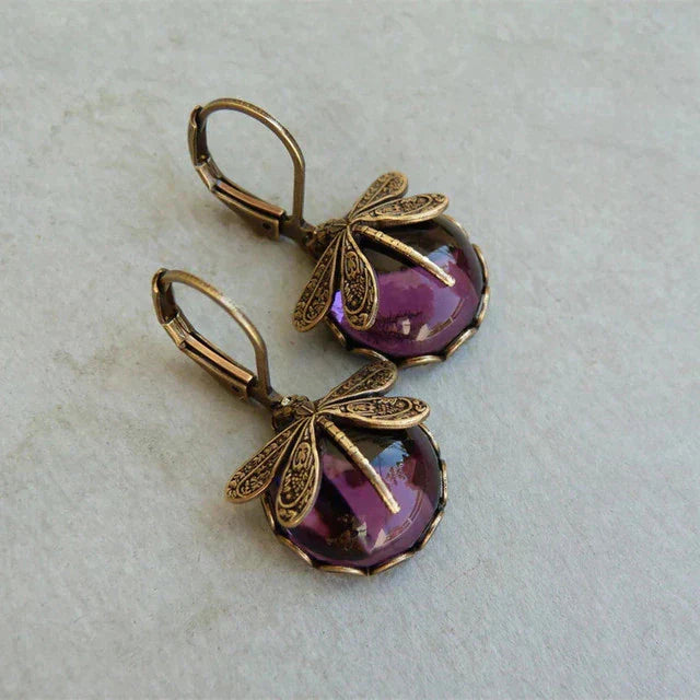 Ethereal Dragonfly Drop Earrings