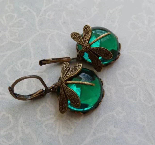 Ethereal Dragonfly Drop Earrings