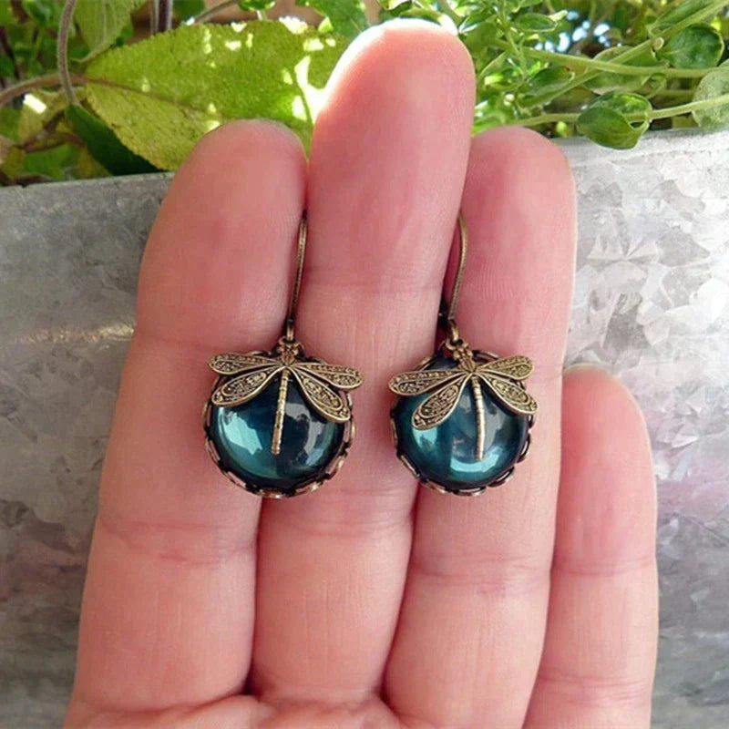 Ethereal Dragonfly Drop Earrings