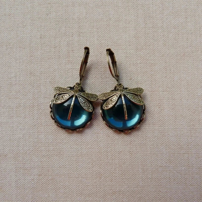 Ethereal Dragonfly Drop Earrings