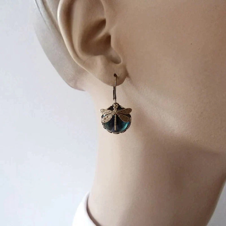 Ethereal Dragonfly Drop Earrings