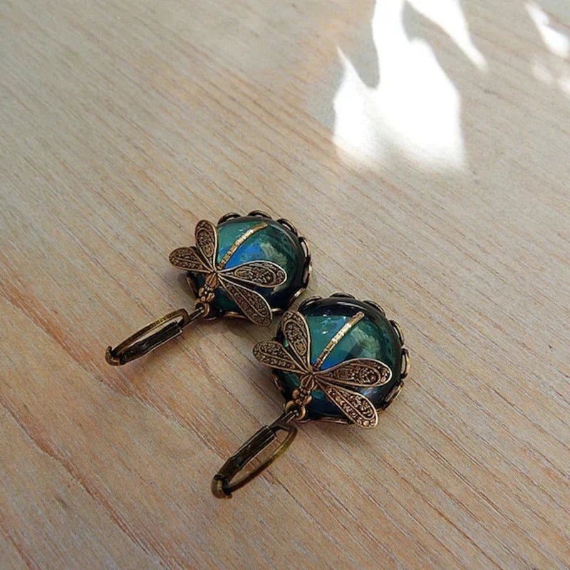 Ethereal Dragonfly Drop Earrings