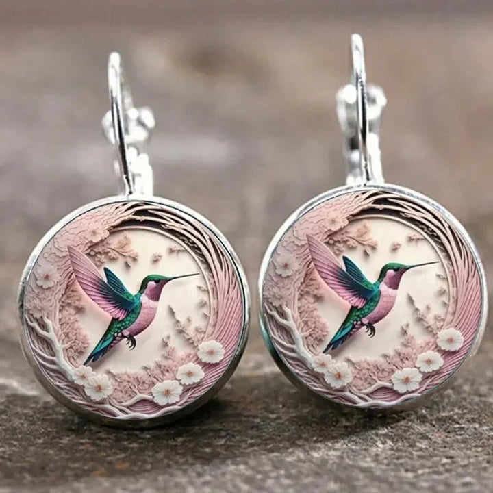 Necklace with Hummingbird Pendant and Dome