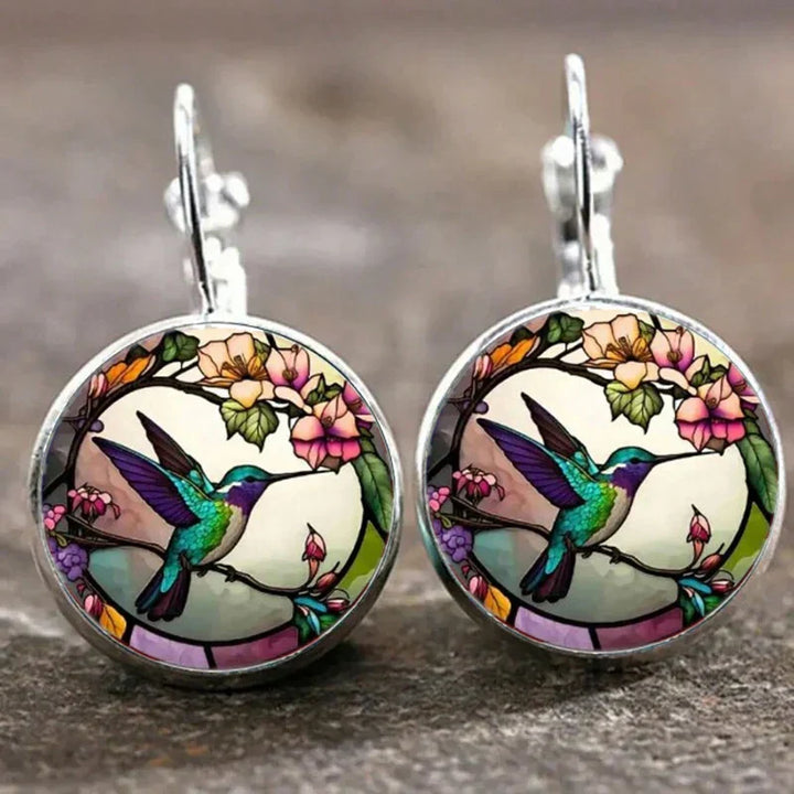 Necklace with Hummingbird Pendant and Dome