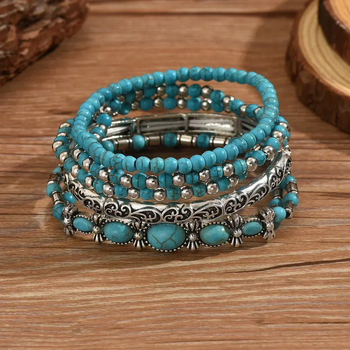Susan — Refined Turquoise Multi-Strand Bracelet