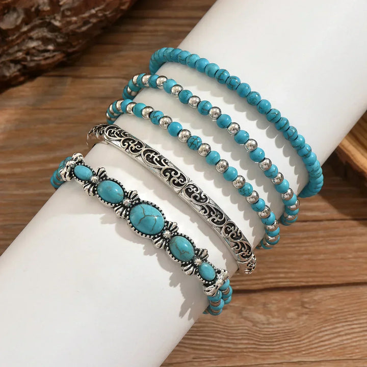 Susan — Refined Turquoise Multi-Strand Bracelet