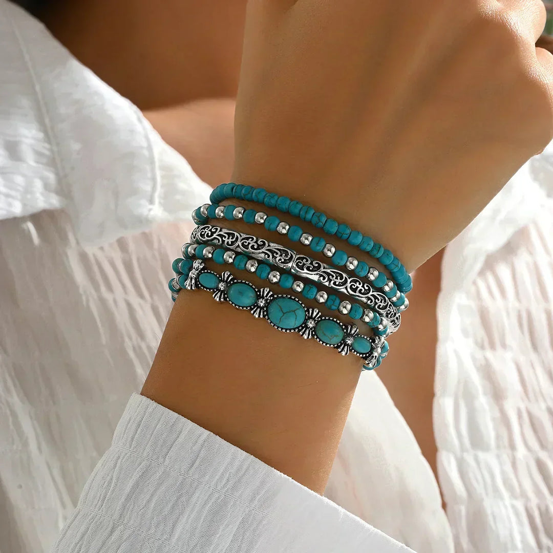 Susan — Refined Turquoise Multi-Strand Bracelet