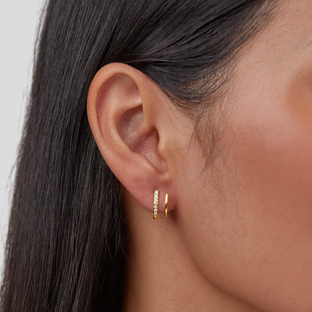 Klaue Earrings in Gold & Crystal