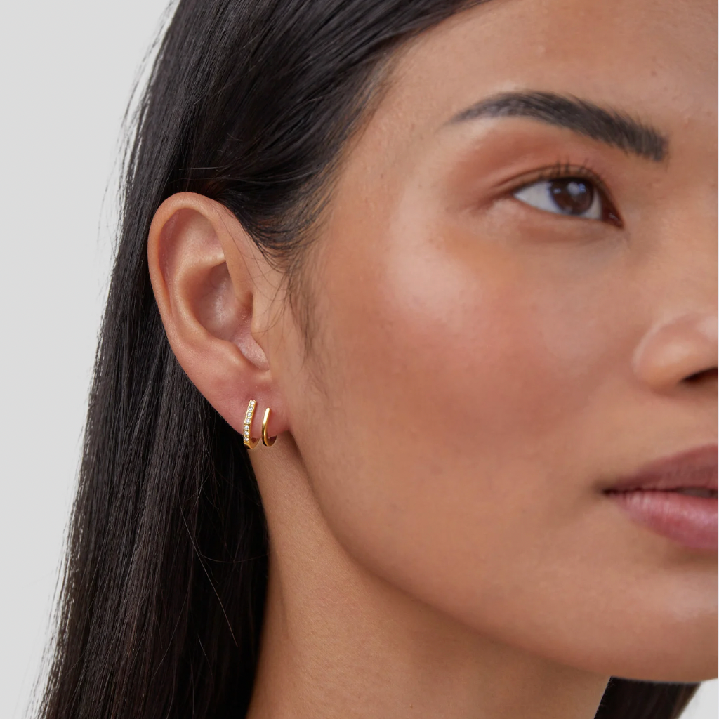 Klaue Earrings in Gold & Crystal