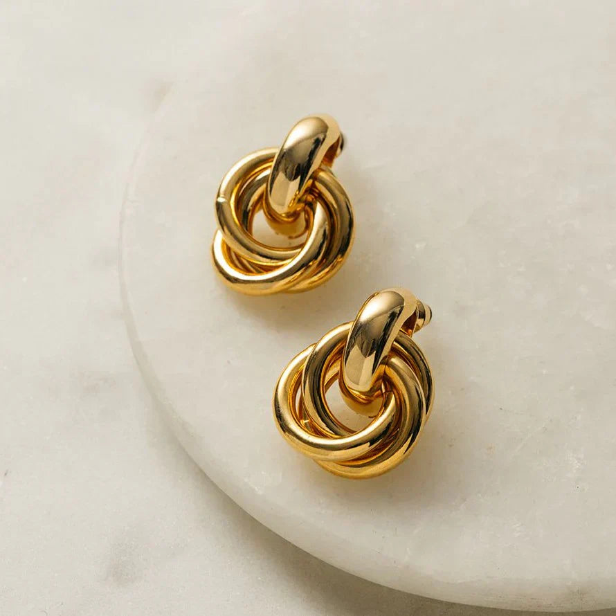 Woven Earrings | Gold