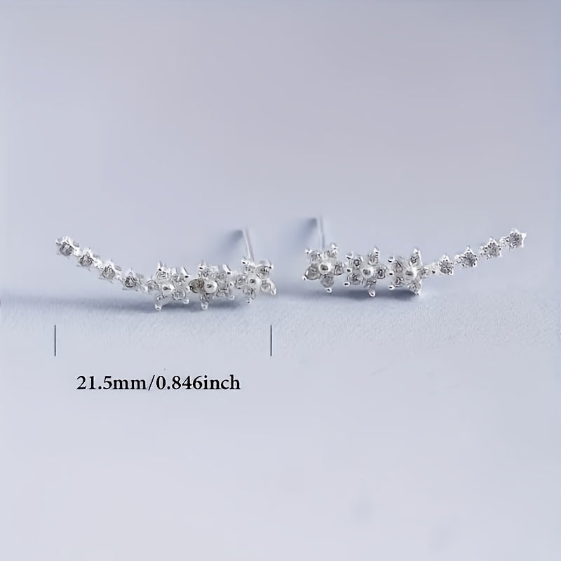Charlotte Crystal Curve Earrings