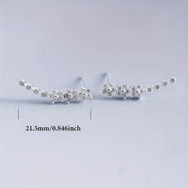 Charlotte Crystal Curve Earrings