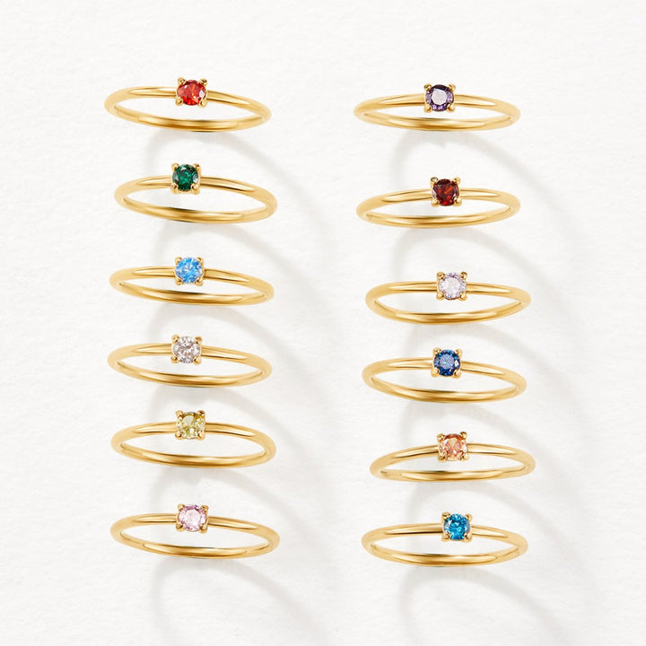 Rings with birthstone