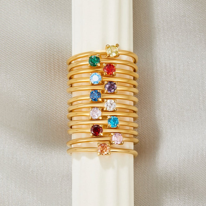 Rings with birthstone