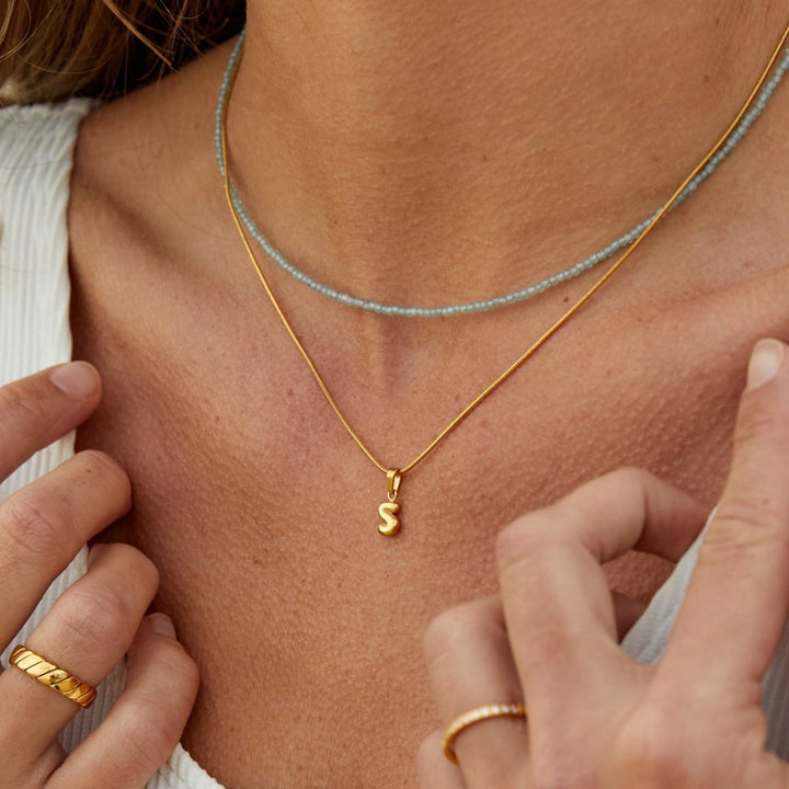 Bubble Chic Letter Necklace