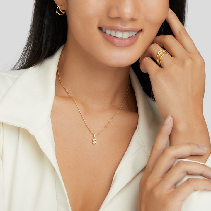 Bubble Chic Letter Necklace