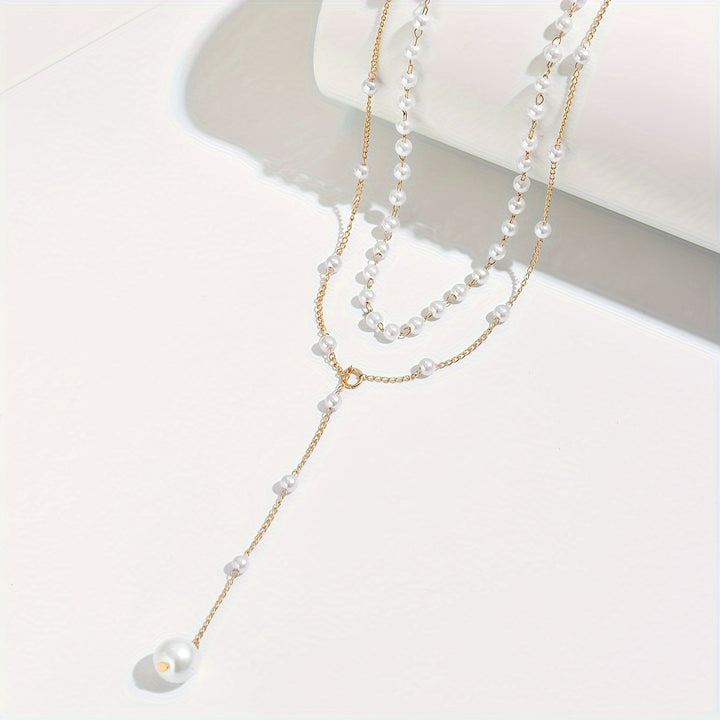 Evelyn Pearl Double Layer Necklace