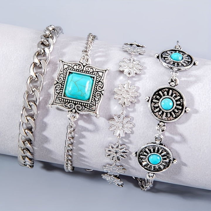 Sky Stone Layered Bracelet Set