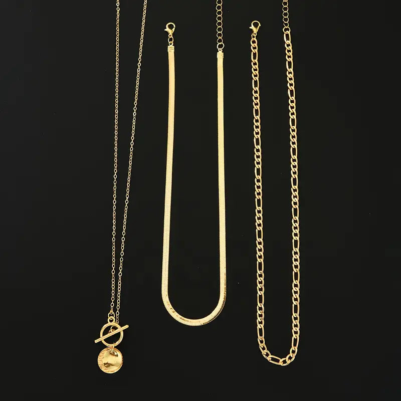 Savia Textured Coin Necklace | Gold