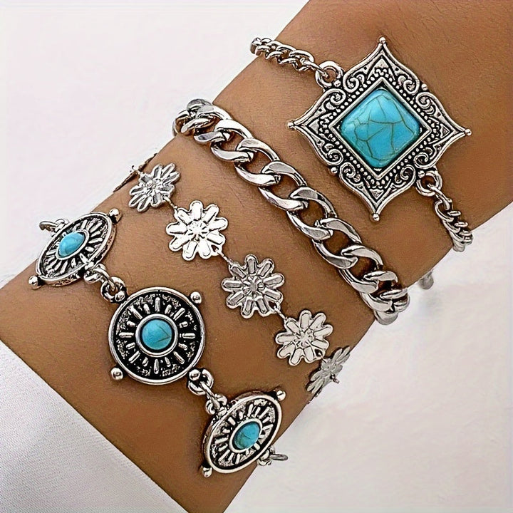 Sky Stone Layered Bracelet Set