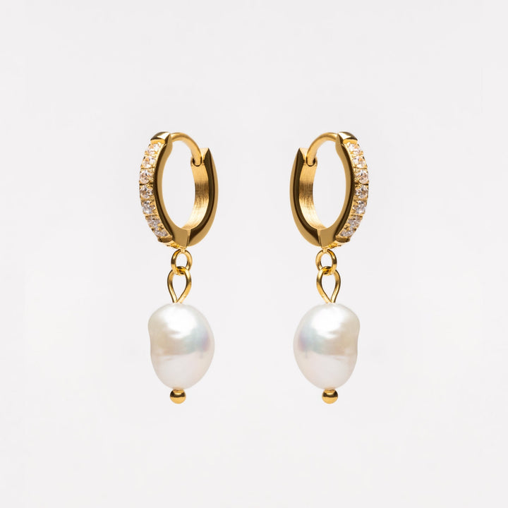 Pearl Hoop Earrings