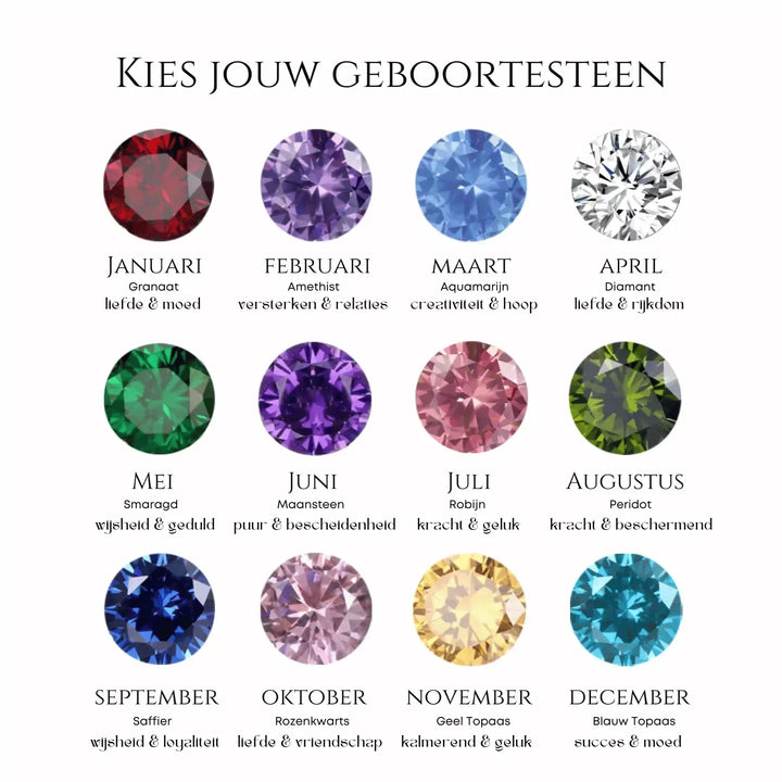 Ladies' Initial Necklace with Birthstone