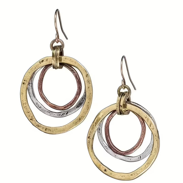 Multicolour Hoop Vintage Earrings
