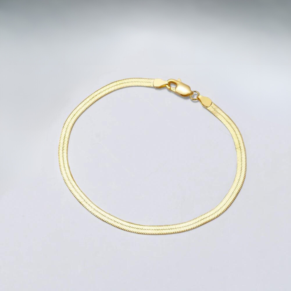 Angelica® Stainless Steel Herringbone Bracelet