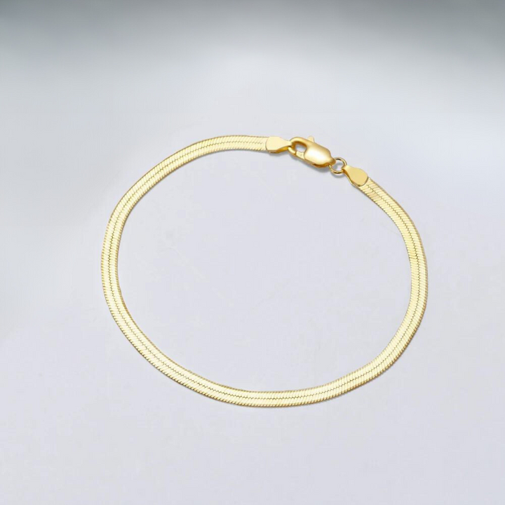 Angelica® Stainless Steel Herringbone Bracelet