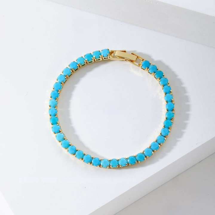 Turquoise Round Tennis Bracelet