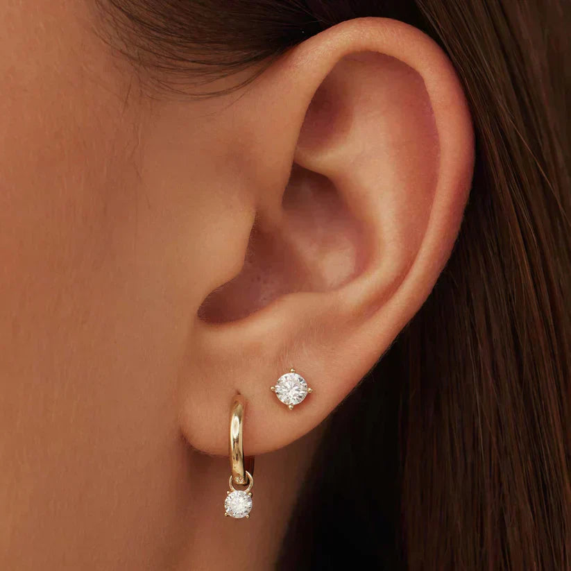 Soft pearl earrings with a subtle shine