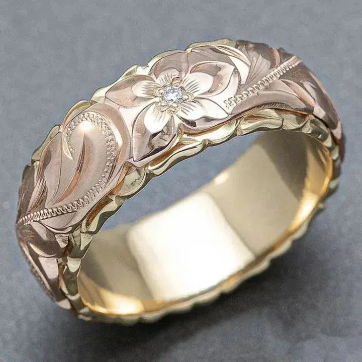 Vintage Rose Flower Ring