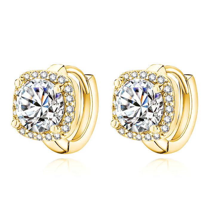 Aurora Square Earrings | Gold