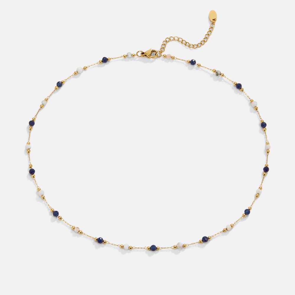 Lulu Necklace with Midnight Stone Pearls