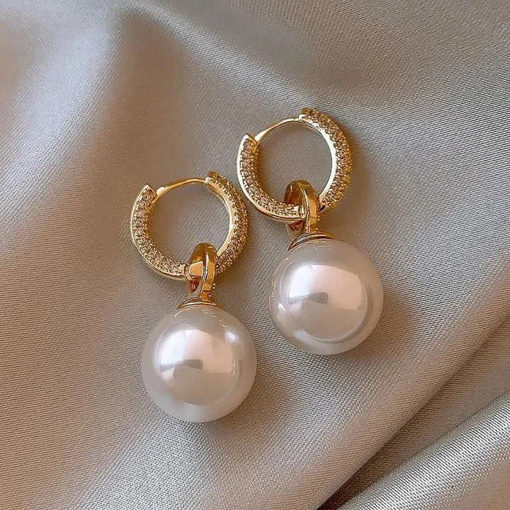 Elegant Earrings with Pearls