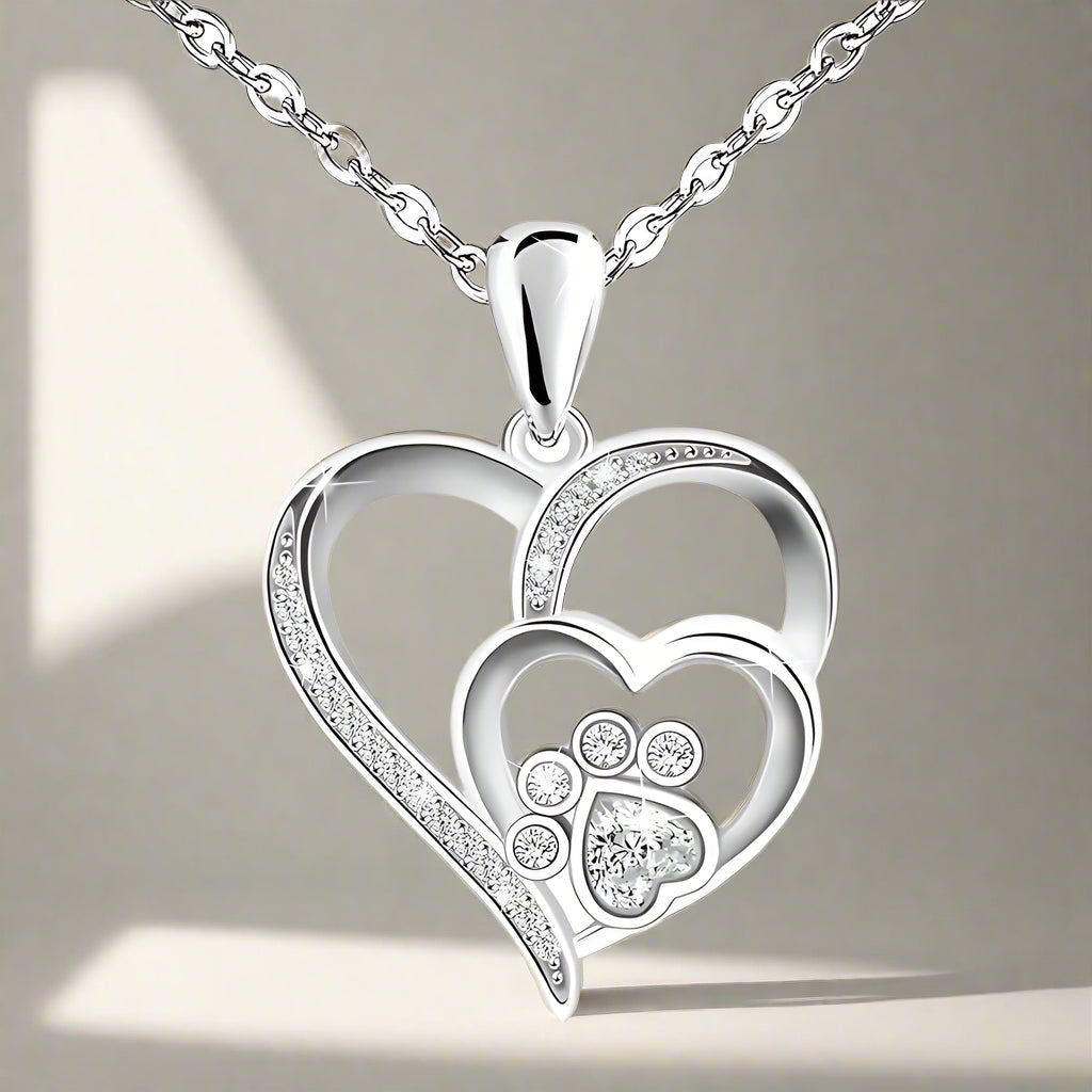 Silver pendant with heart