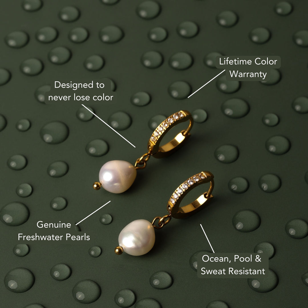 Pearl Hoop Earrings