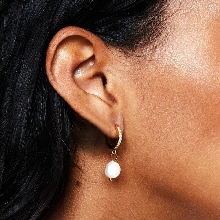 Pearl Hoop Earrings