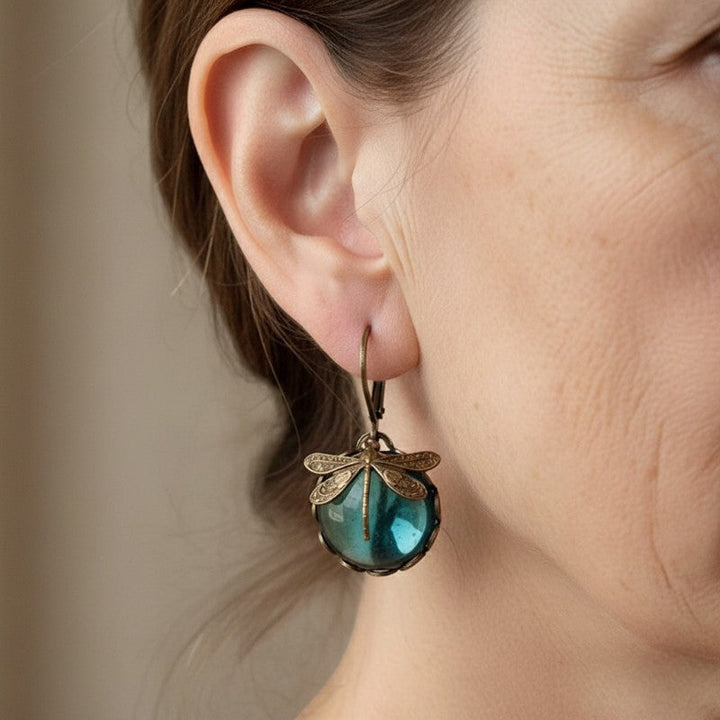 Ethereal Dragonfly Drop Earrings