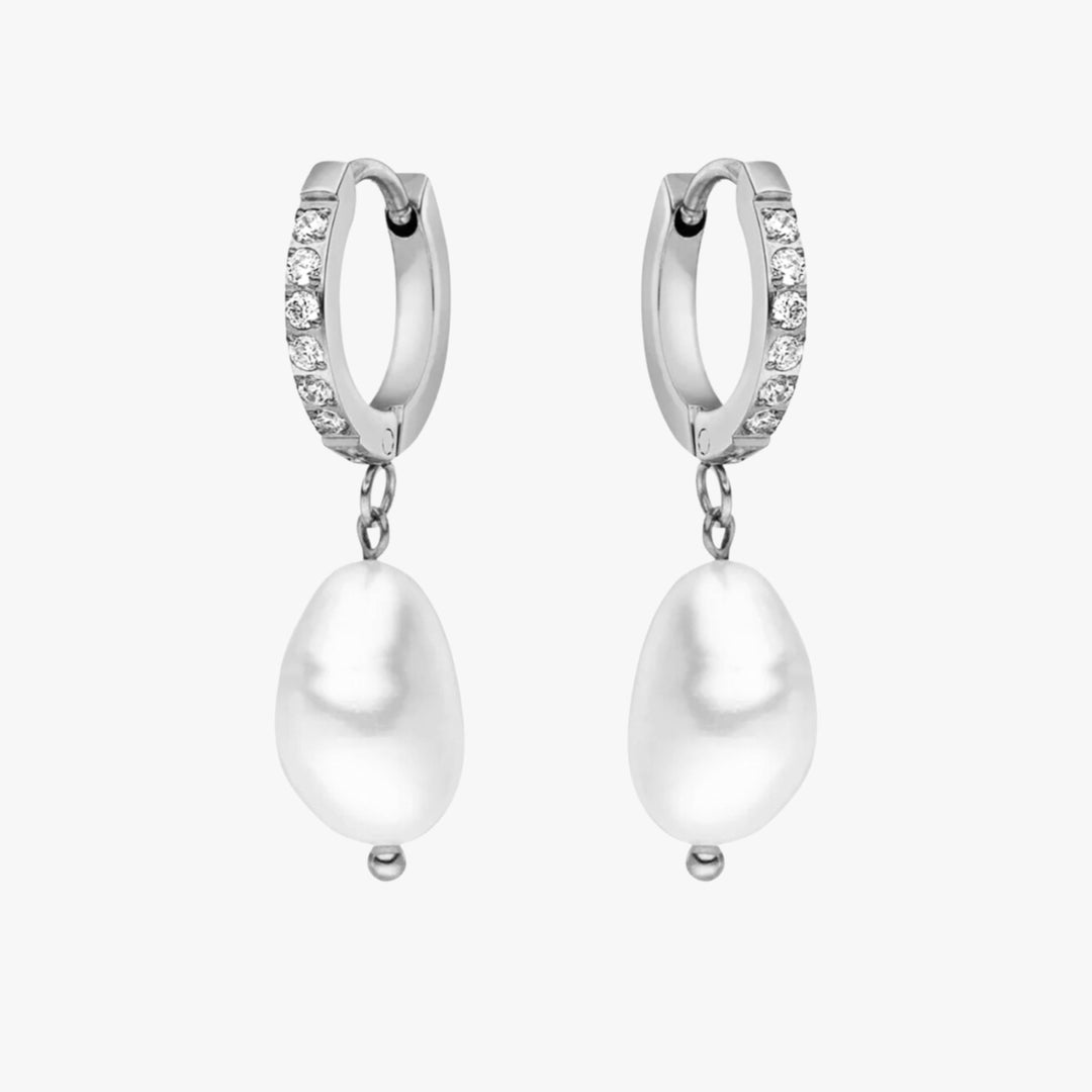 Pearl Hoop Earrings