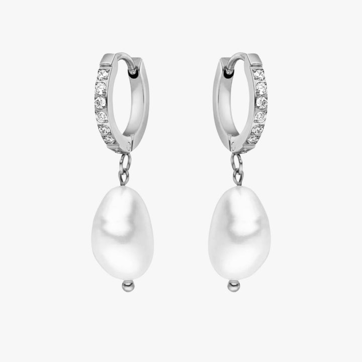 Pearl Hoop Earrings