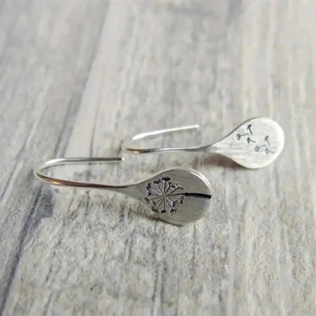 Vintage Silver Flower Earrings